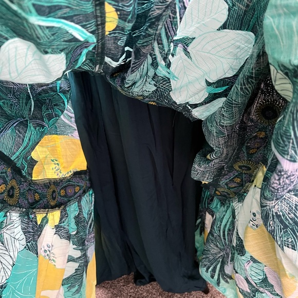 Anthropologie Teal Beaded Maxi Dress - Picture 12 of 13